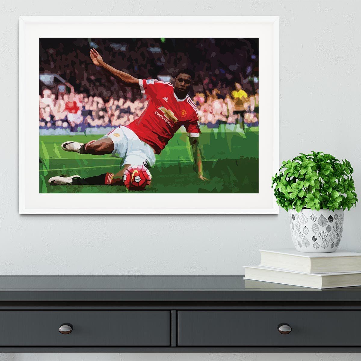Marcus Rashford Action Manchester United Framed Print - Canvas Art Rocks - 5