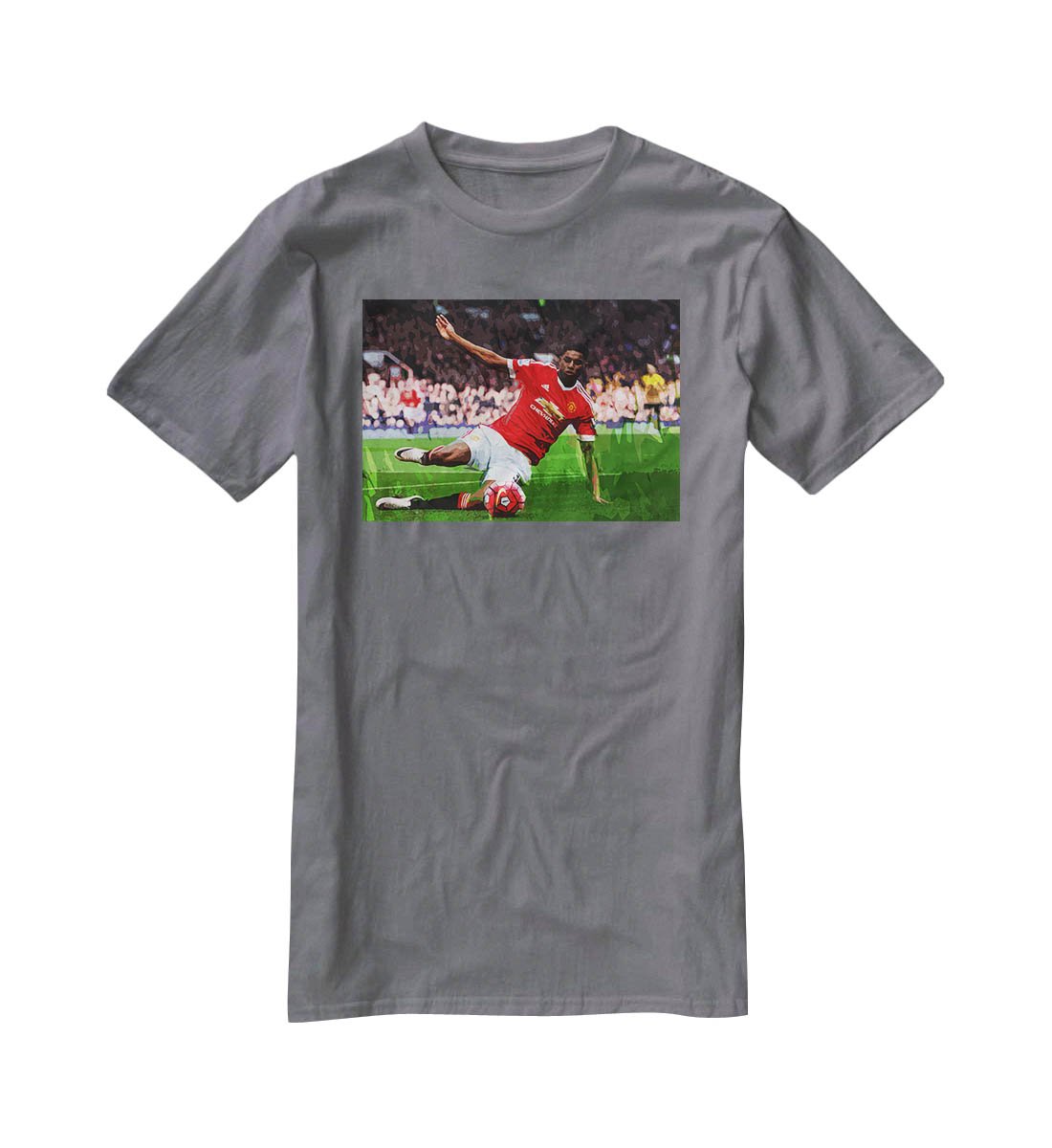 Marcus Rashford Action Manchester United T-Shirt - Canvas Art Rocks - 3