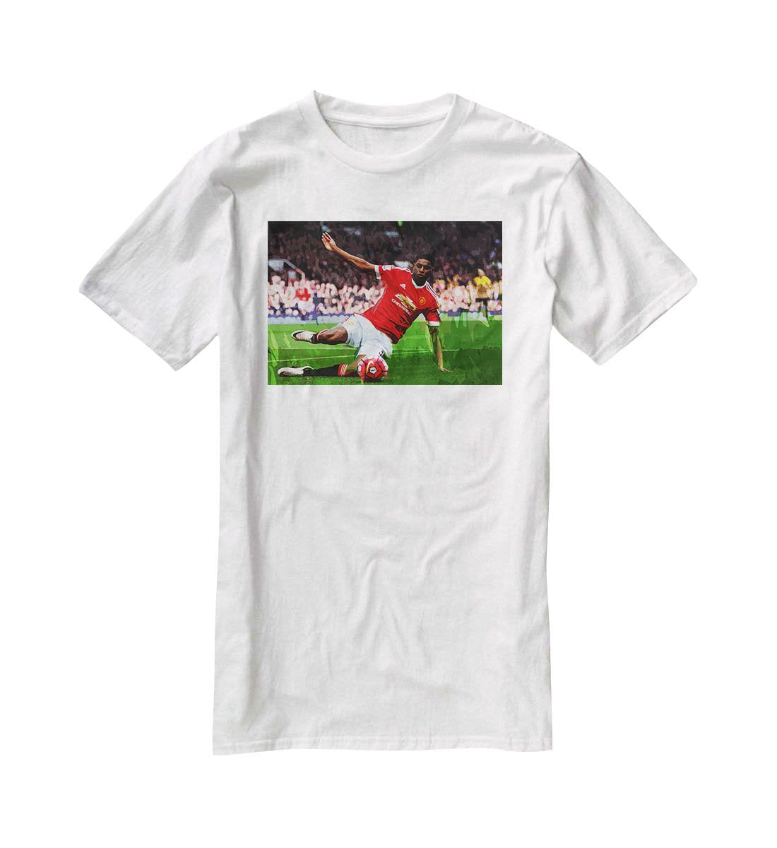 Marcus Rashford Action Manchester United T-Shirt - Canvas Art Rocks - 5