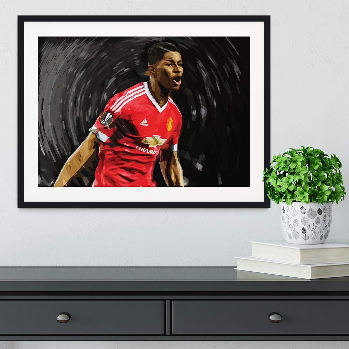 Marcus Rashford Manchester United Framed Print - Canvas Art Rocks - 1