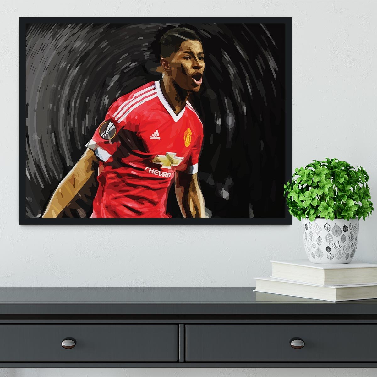 Marcus Rashford Manchester United Framed Print - Canvas Art Rocks - 2