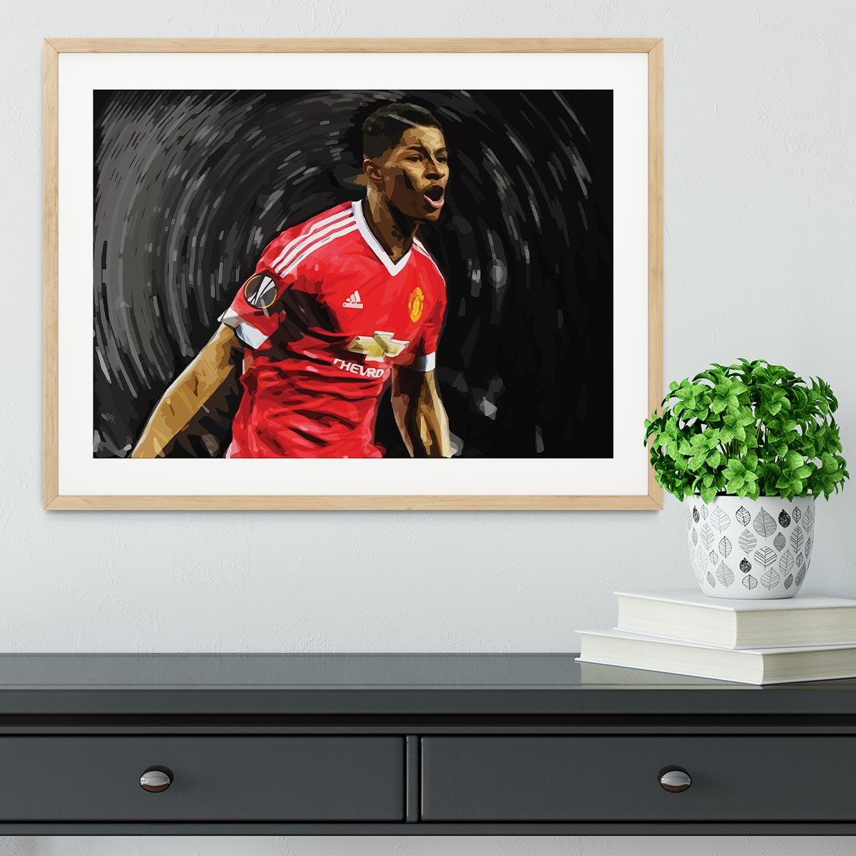 Marcus Rashford Manchester United Framed Print - Canvas Art Rocks - 3