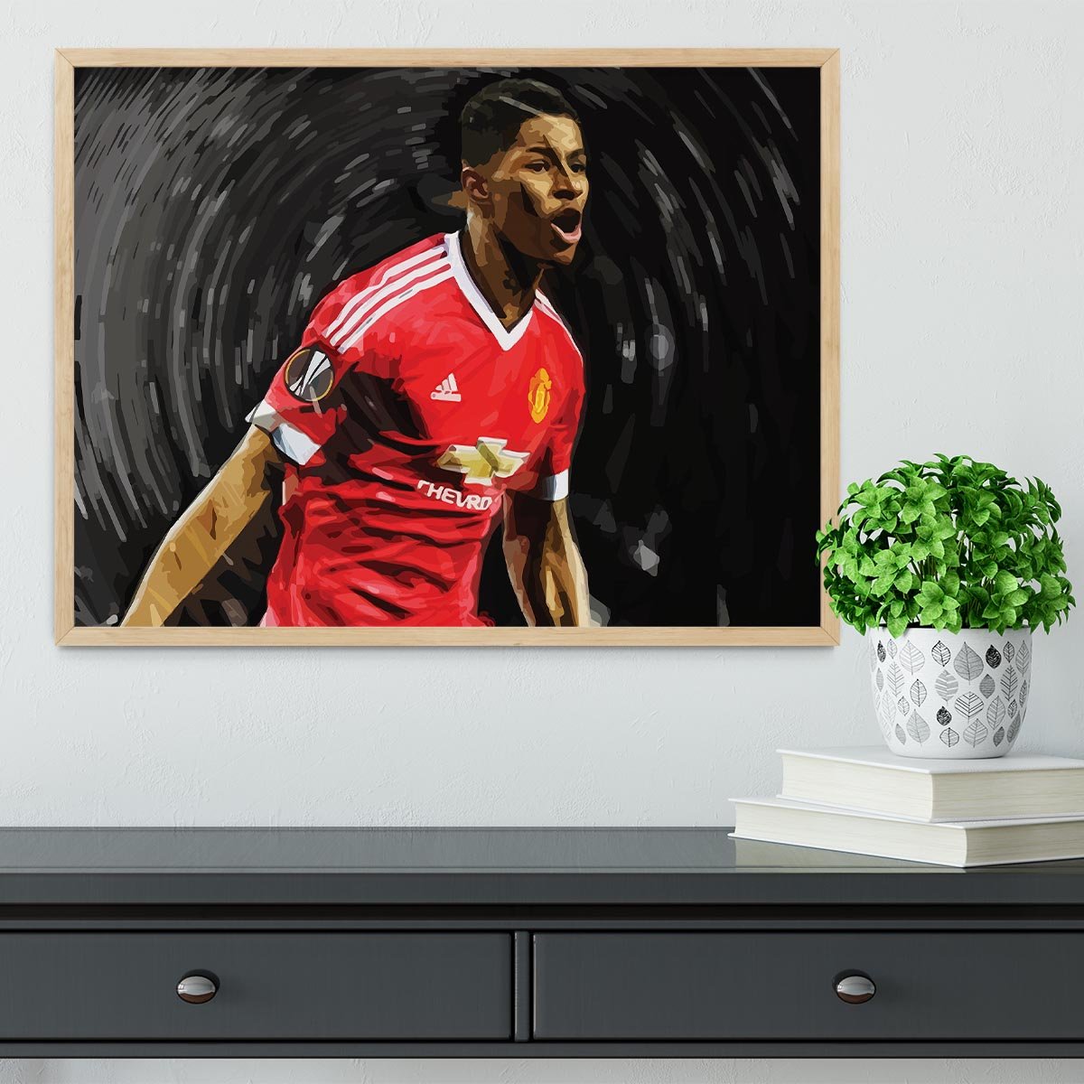 Marcus Rashford Manchester United Framed Print - Canvas Art Rocks - 4