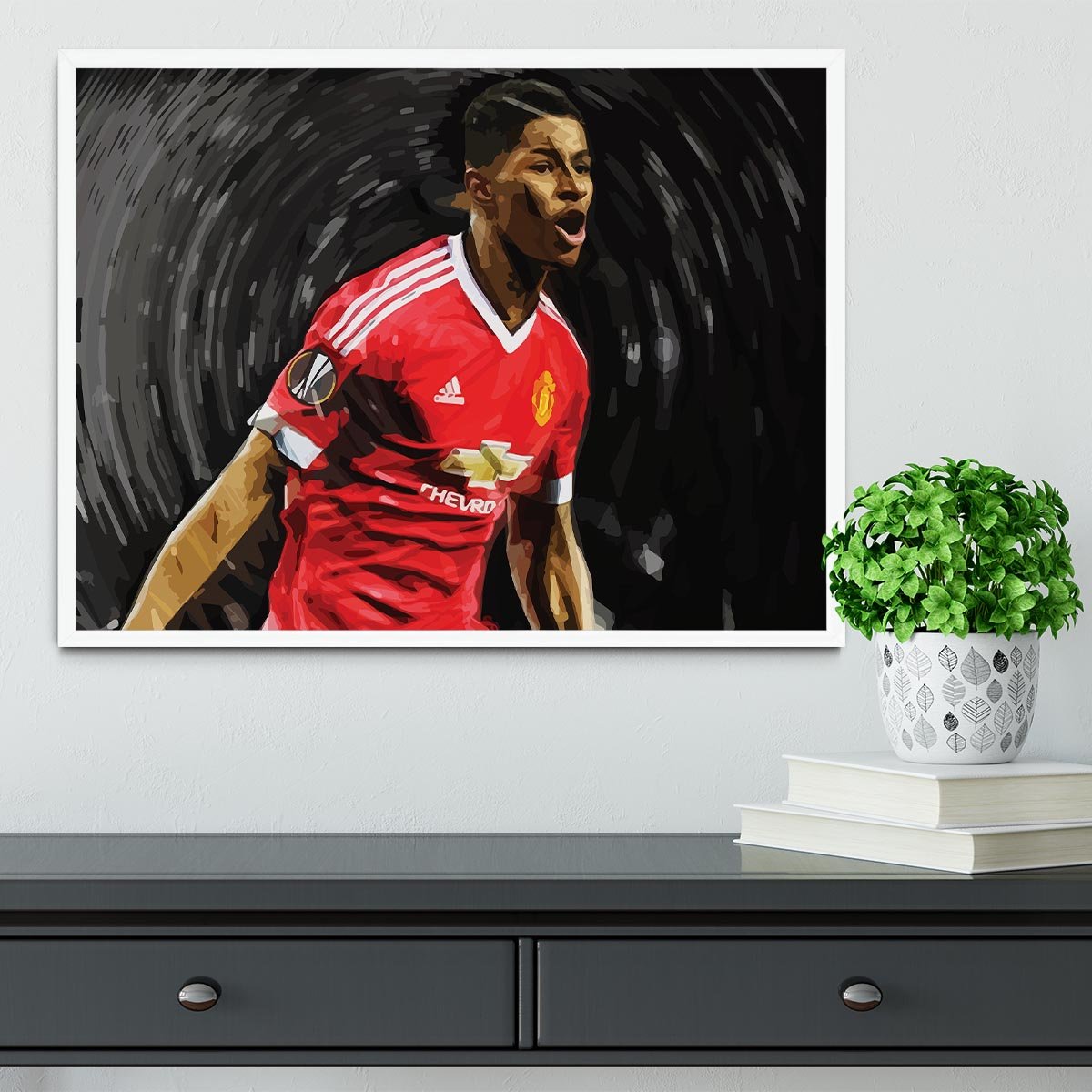 Marcus Rashford Manchester United Framed Print - Canvas Art Rocks -6