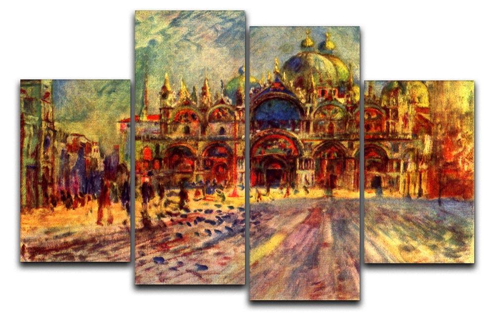 Marcus place in Venice by Renoir 4 Split Panel Canvas  - Canvas Art Rocks - 1