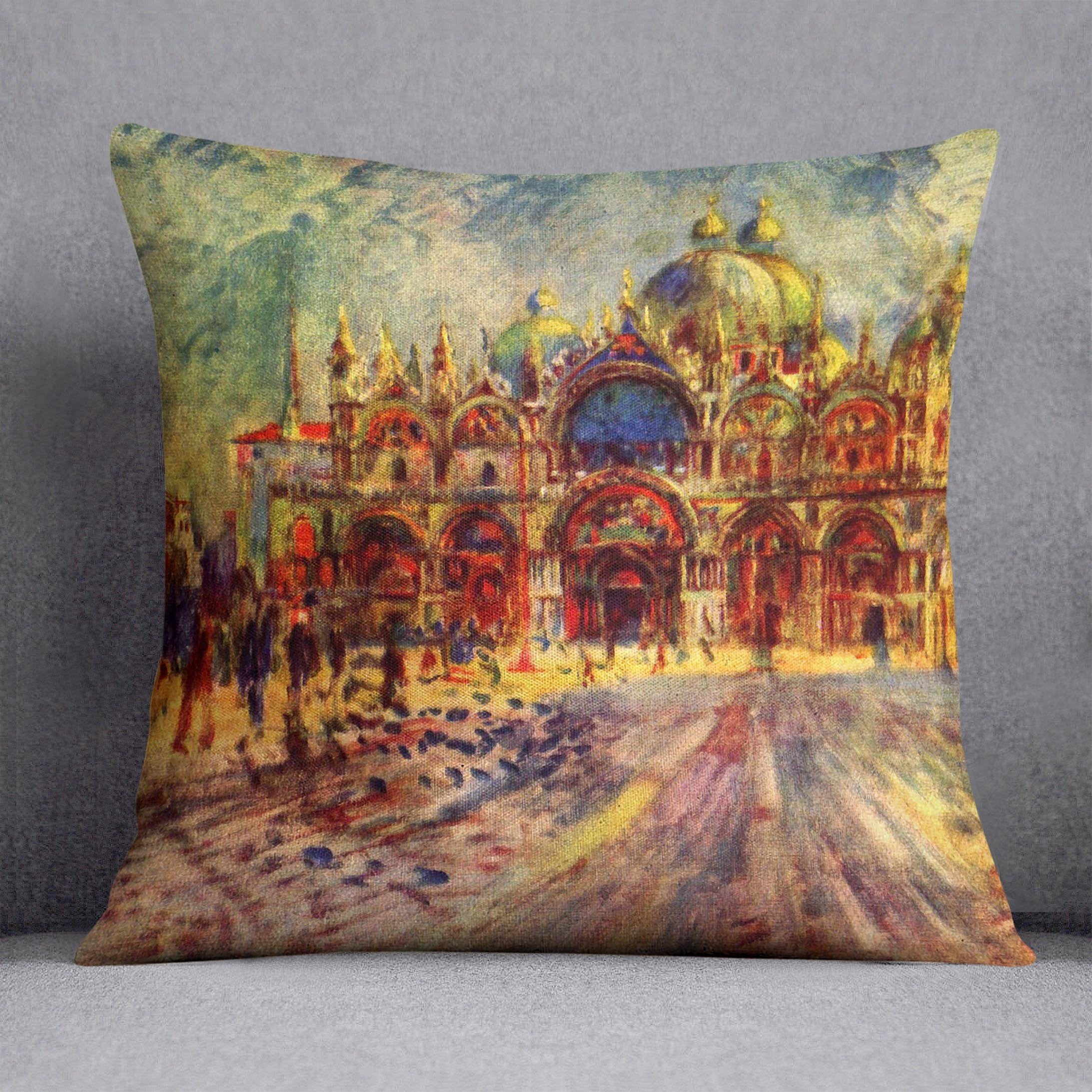Marcus place in Venice by Renoir Throw Pillow