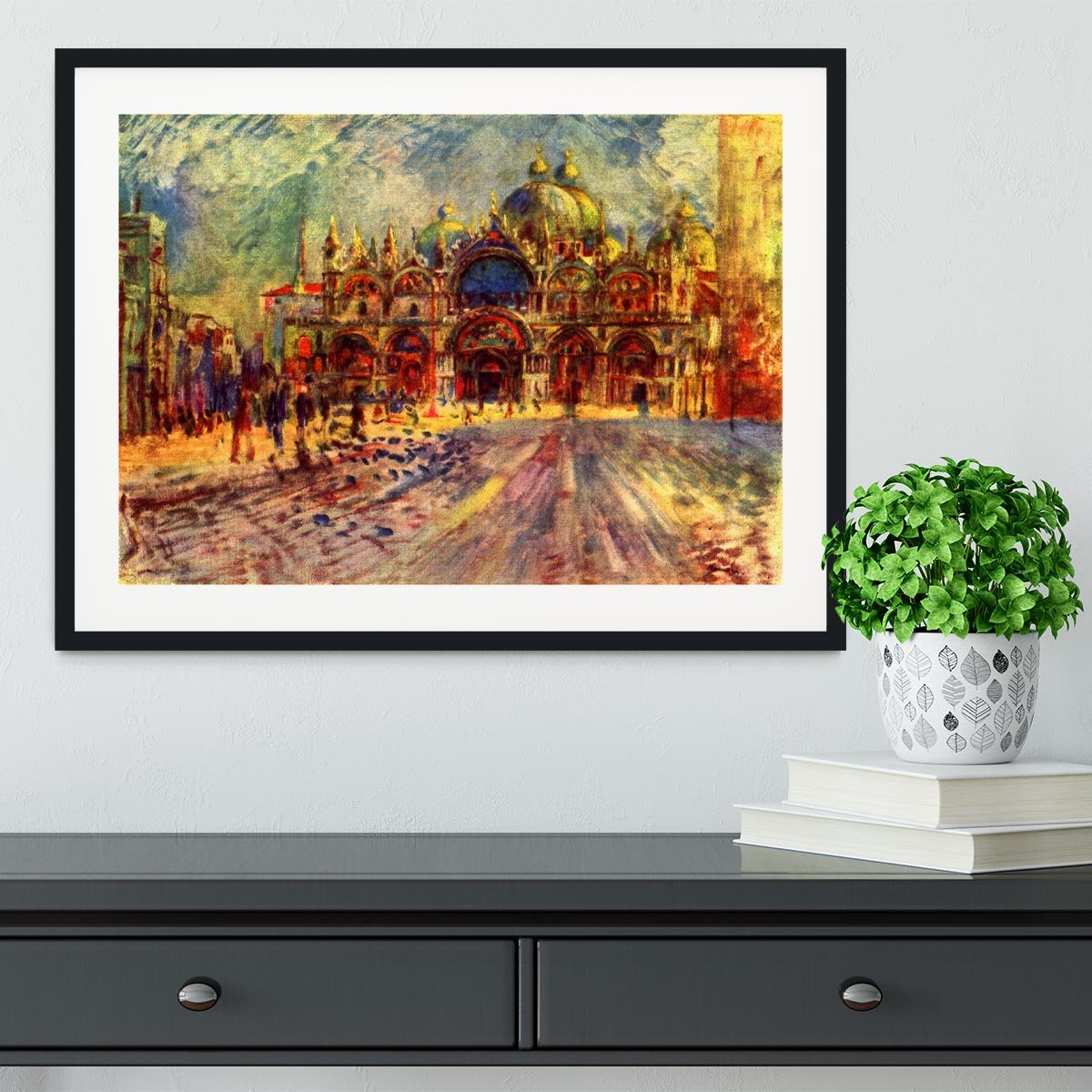 Marcus place in Venice by Renoir Framed Print - Canvas Art Rocks - 1