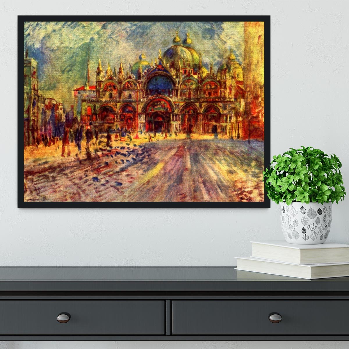Marcus place in Venice by Renoir Framed Print - Canvas Art Rocks - 2