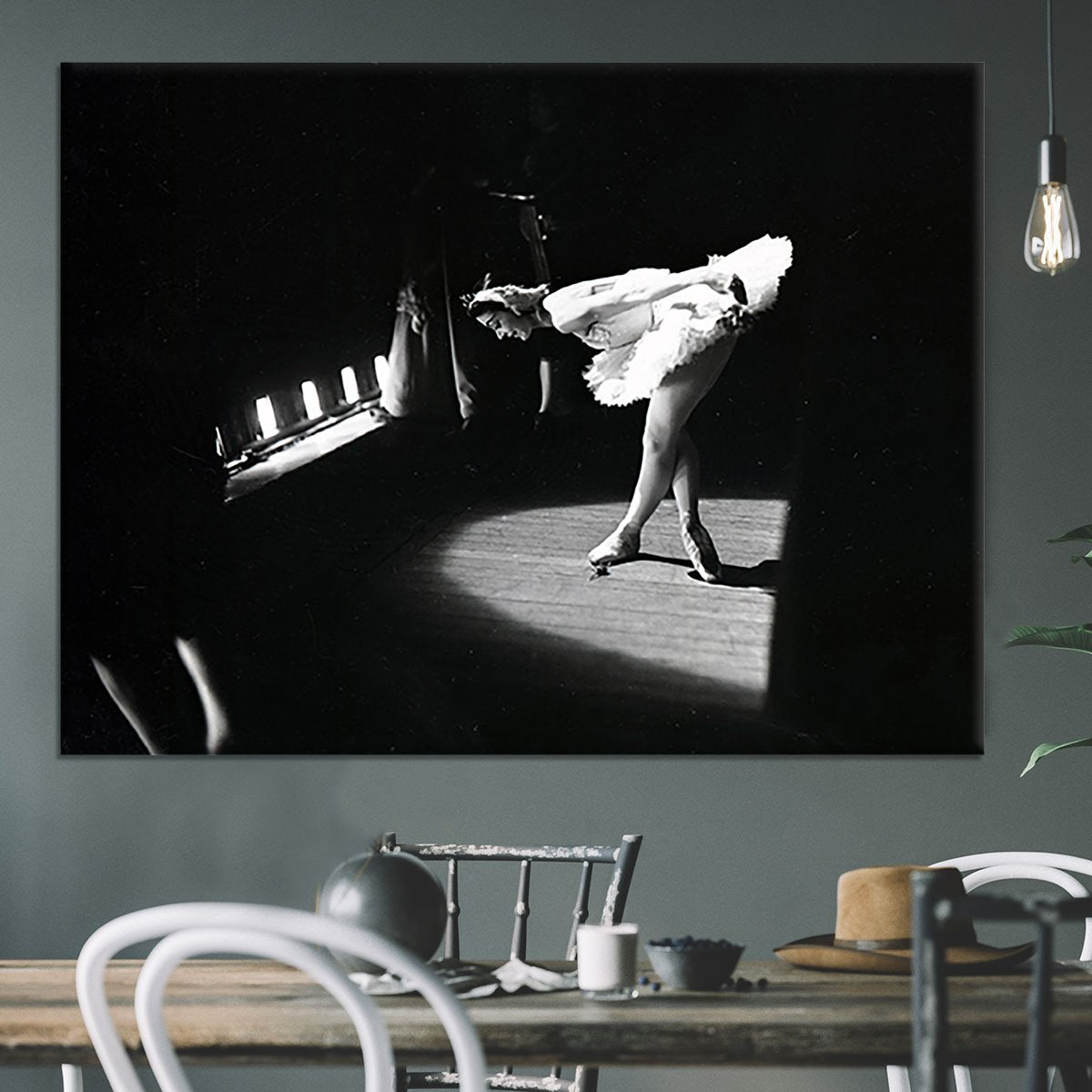 Margot Fonteyn takes a curtain call Canvas Print or Poster