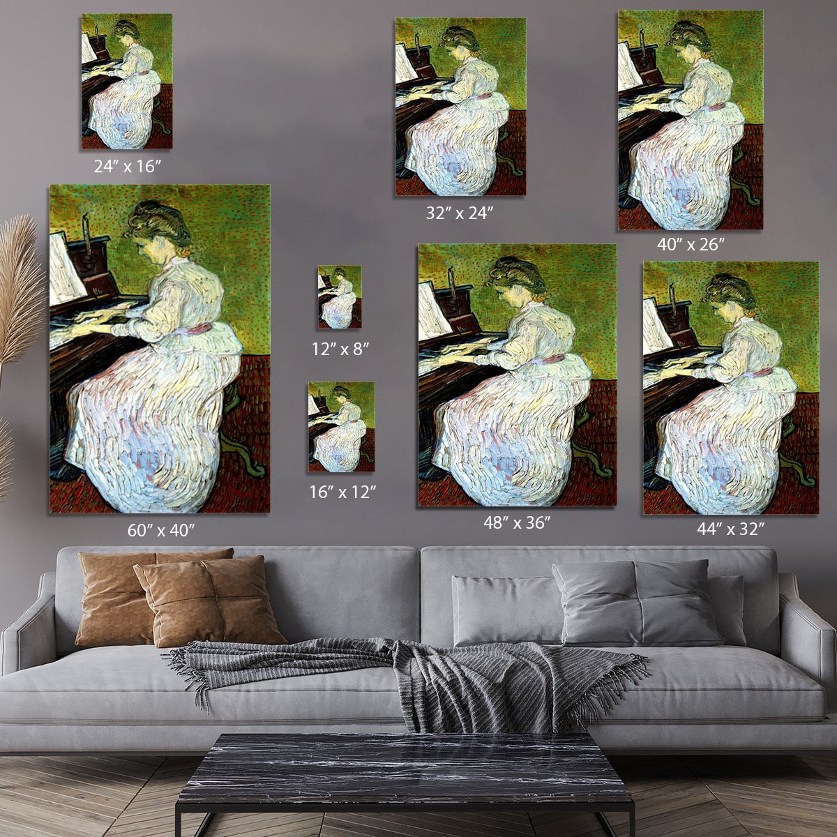 Marguerite Gachet at the Piano by Van Gogh Canvas Print or Poster