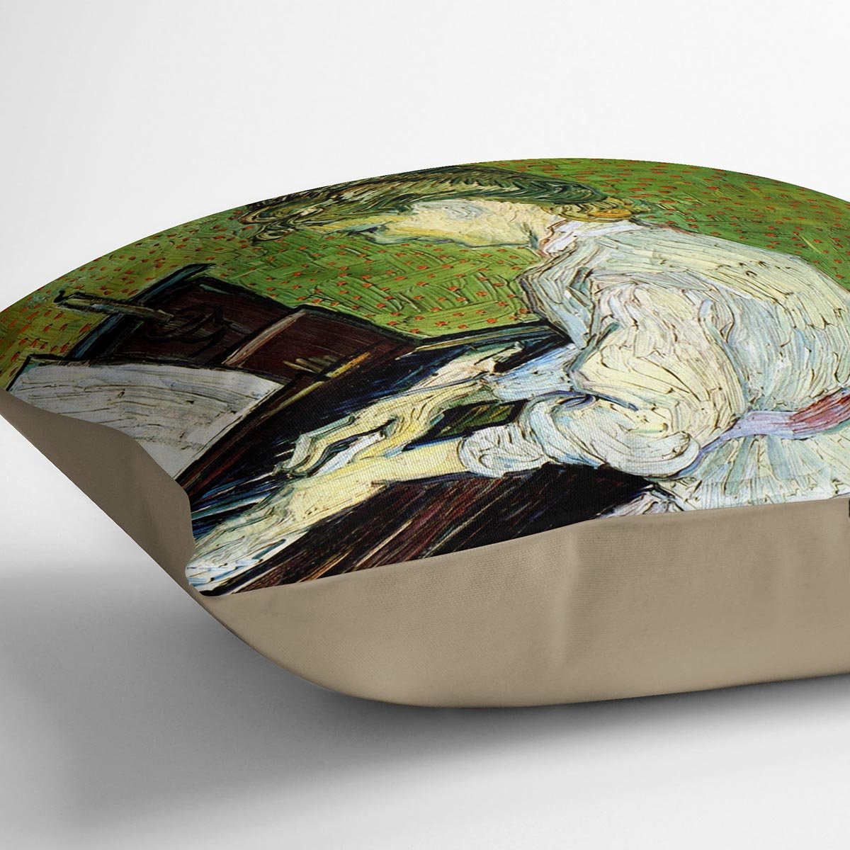 Marguerite Gachet at the Piano by Van Gogh Throw Pillow