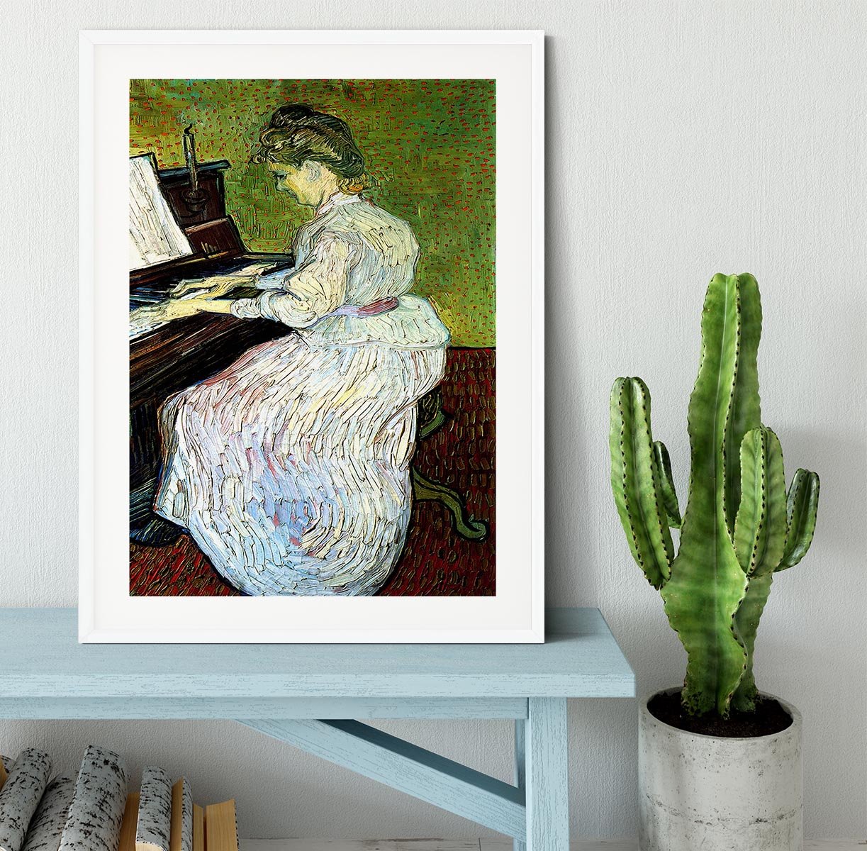 Marguerite Gachet at the Piano by Van Gogh Framed Print - Canvas Art Rocks - 5