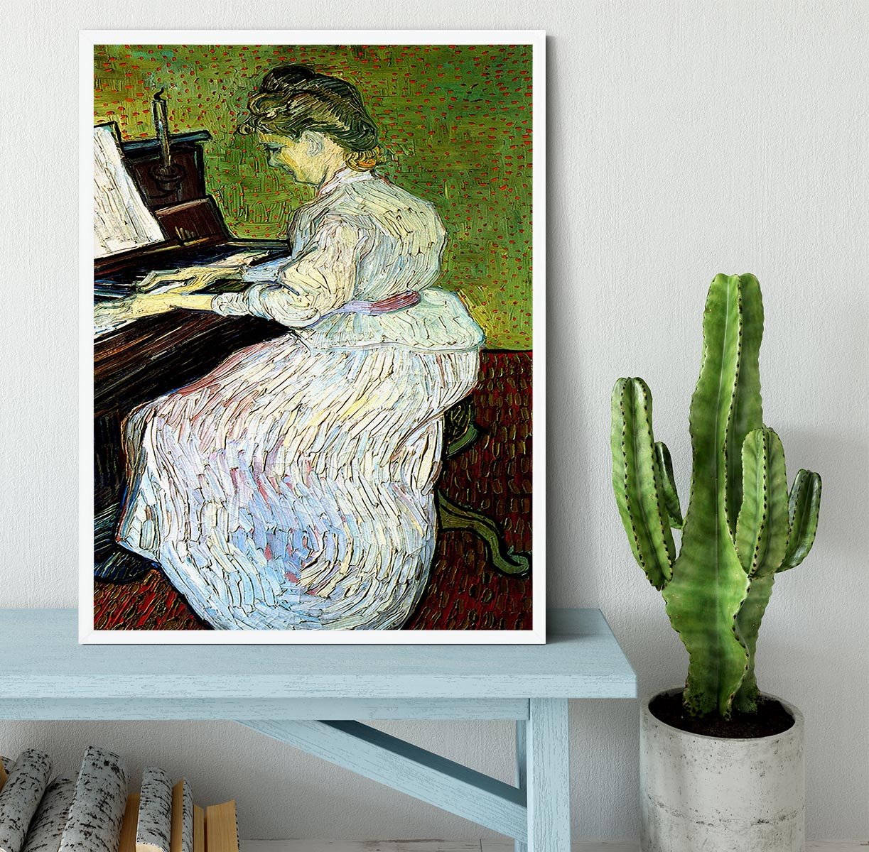 Marguerite Gachet at the Piano by Van Gogh Framed Print - Canvas Art Rocks -6