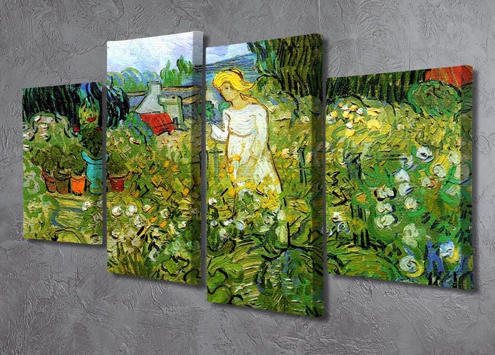 Marguerite Gachet in the Garden by Van Gogh 4 Split Panel Canvas - Canvas Art Rocks - 2