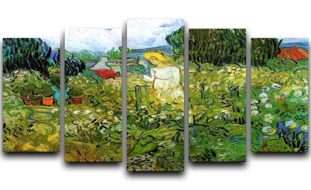 Marguerite Gachet in the Garden by Van Gogh 5 Split Panel Canvas  - Canvas Art Rocks - 1