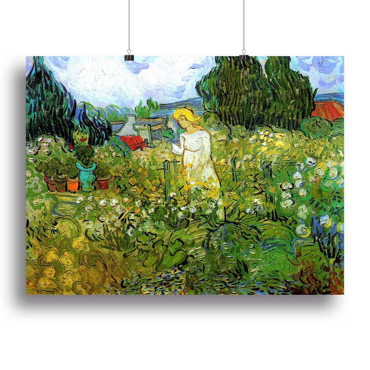 Marguerite Gachet in the Garden by Van Gogh Canvas Print or Poster