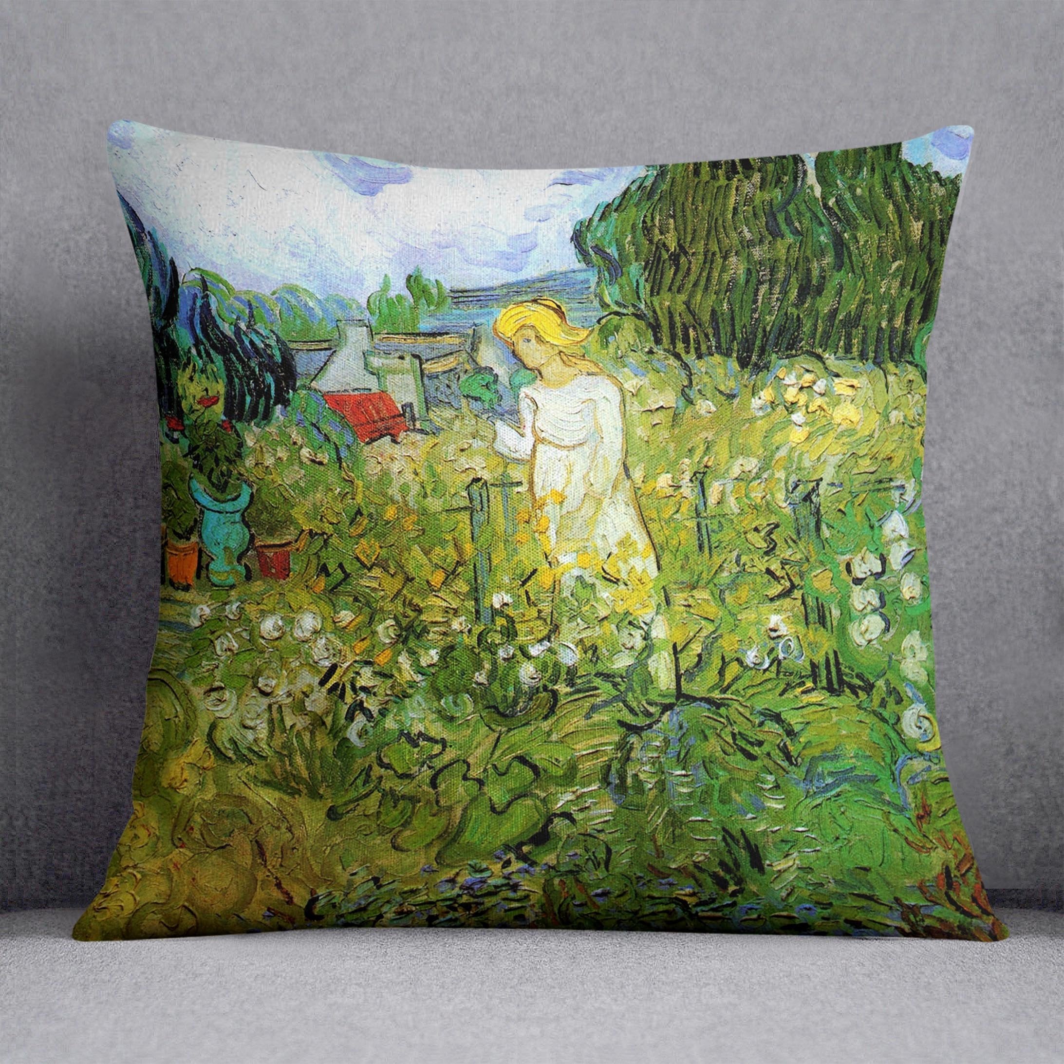 Marguerite Gachet in the Garden by Van Gogh Throw Pillow