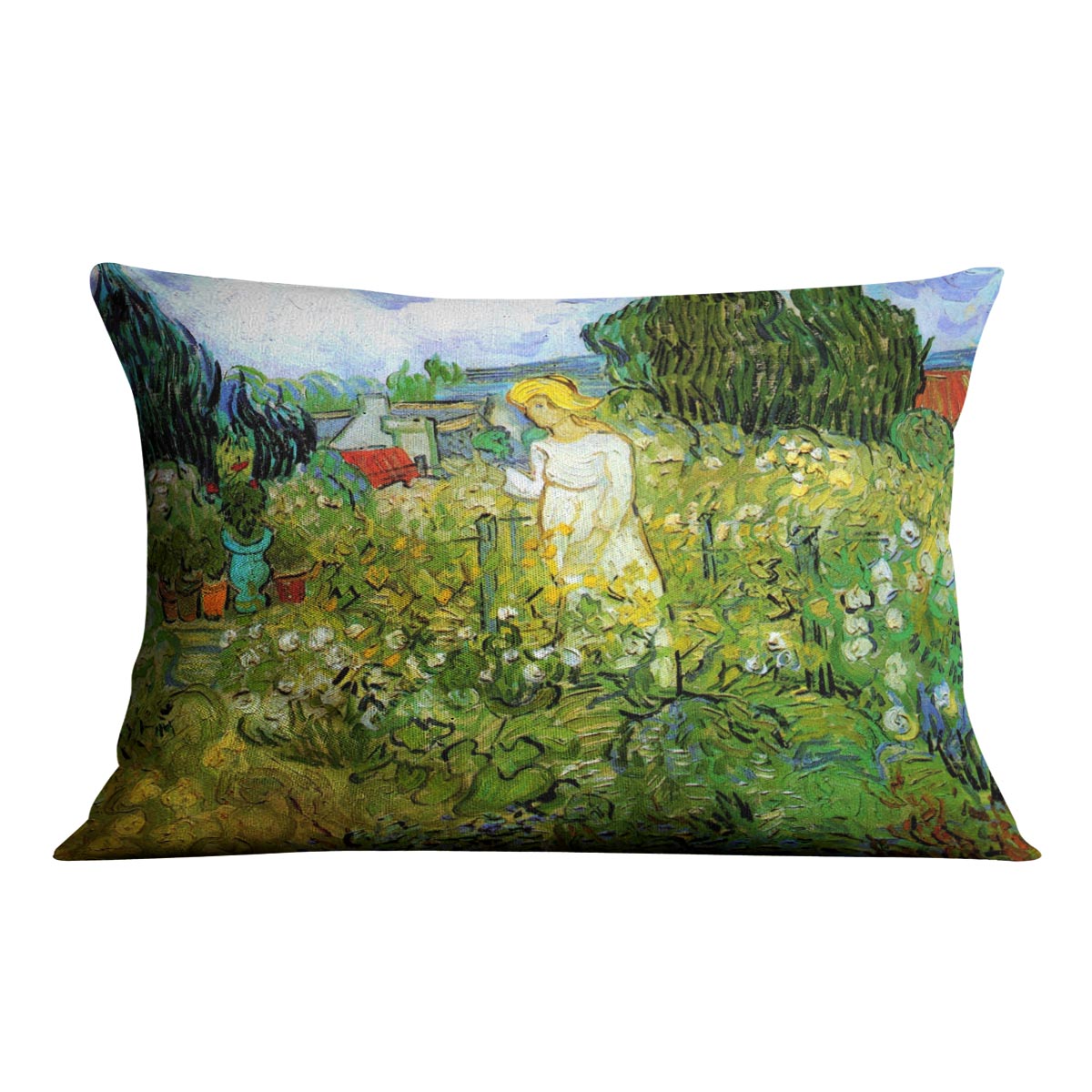 Marguerite Gachet in the Garden by Van Gogh Cushion