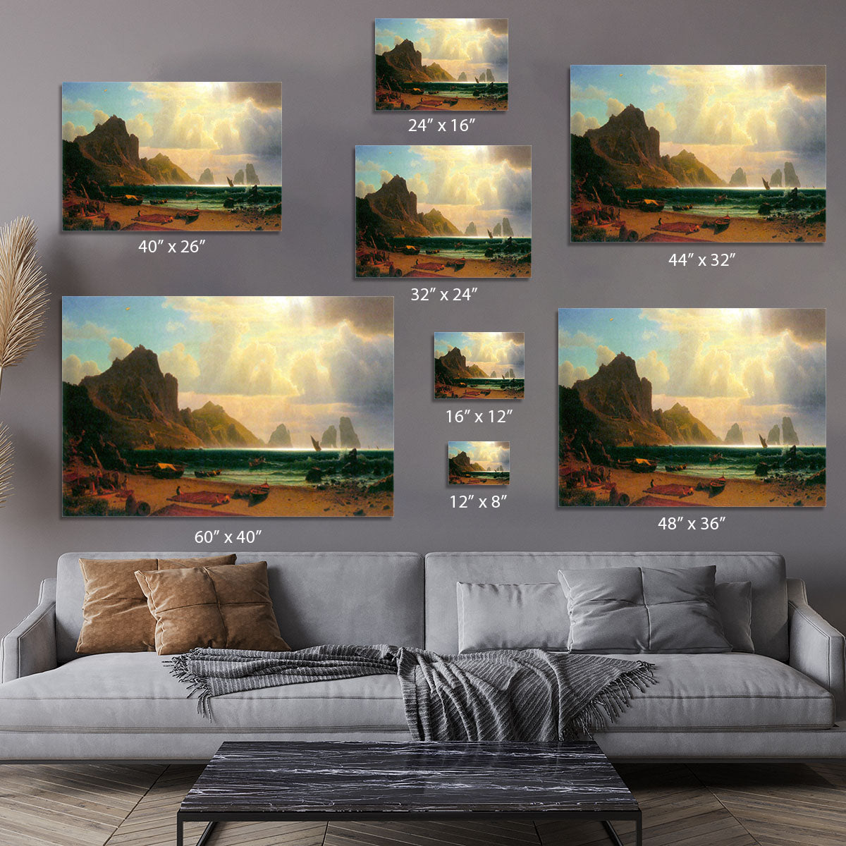 Marina Piccola Capri by Bierstadt Canvas Print or Poster - Canvas Art Rocks - 7