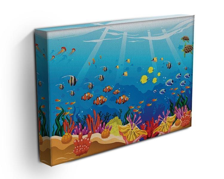Marine underwater scene Canvas Print or Poster - Canvas Art Rocks - 3