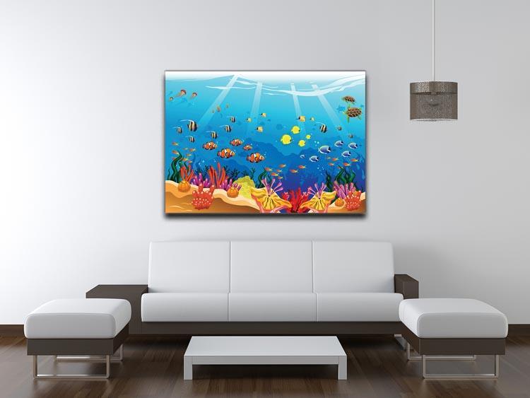 Marine underwater scene Canvas Print or Poster - Canvas Art Rocks - 4