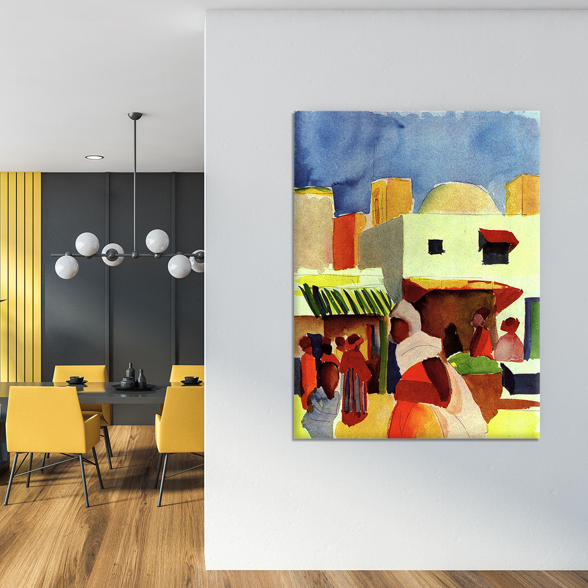 Market in Algier by Macke Canvas Print or Poster - Canvas Art Rocks - 4