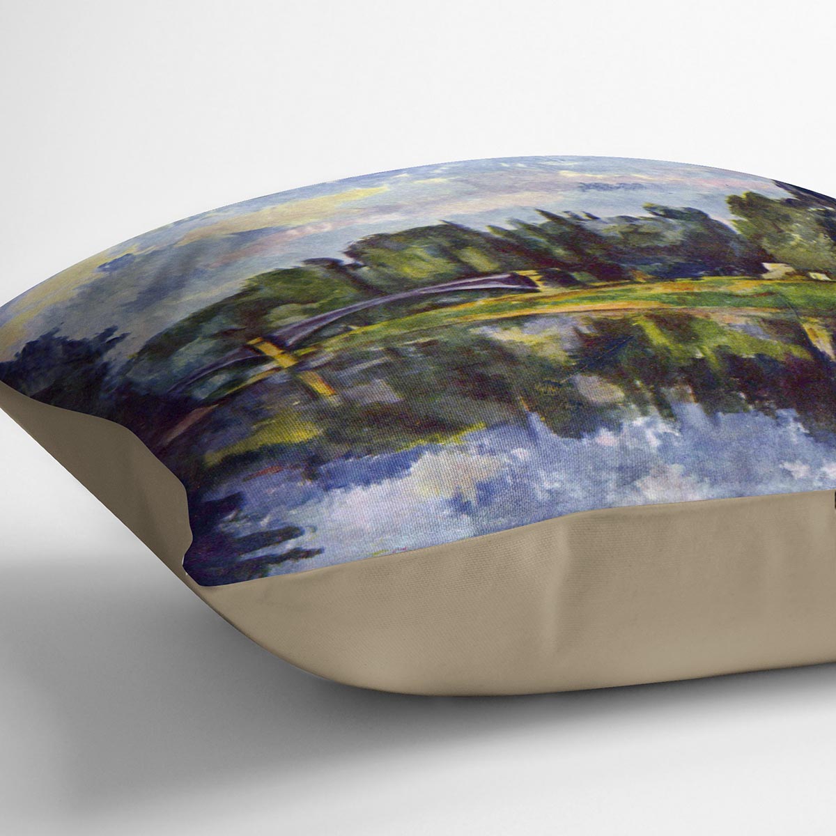 Marne Shore by Cezanne Cushion - Canvas Art Rocks - 2