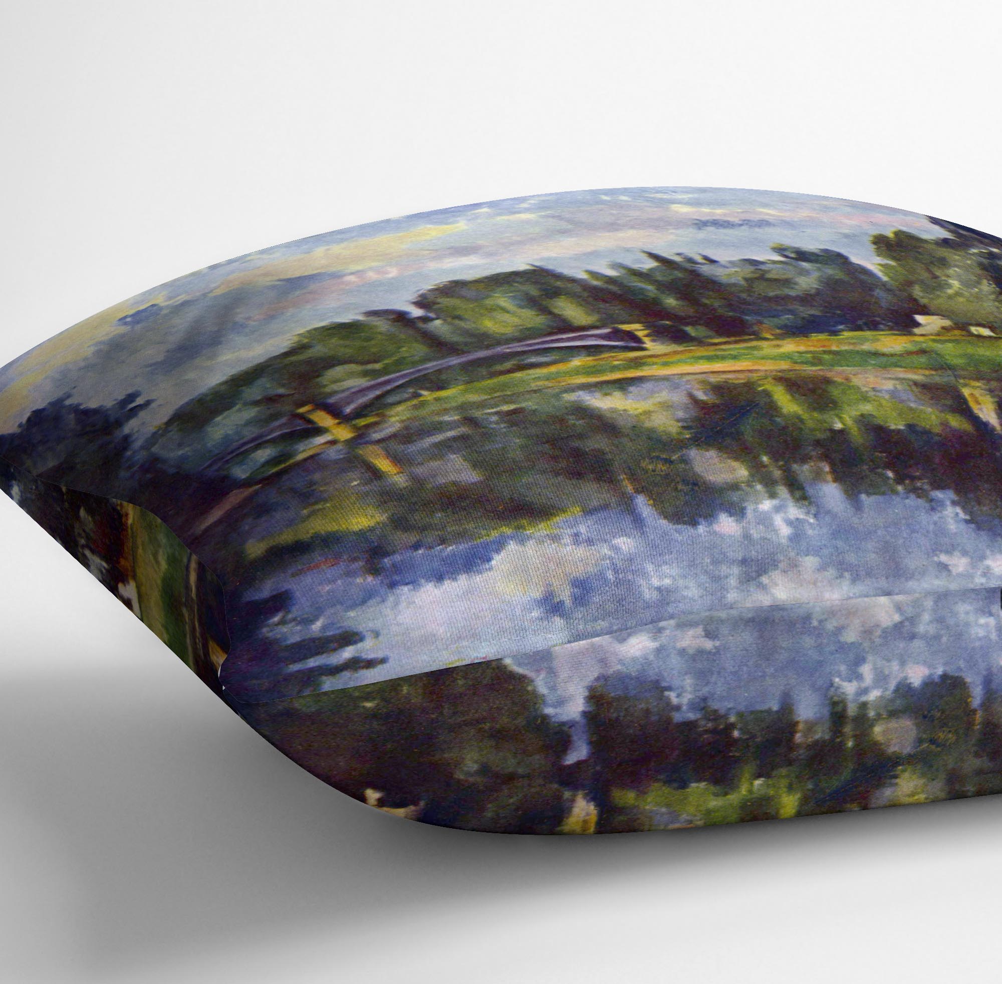 Marne Shore by Cezanne Cushion - Canvas Art Rocks - 3