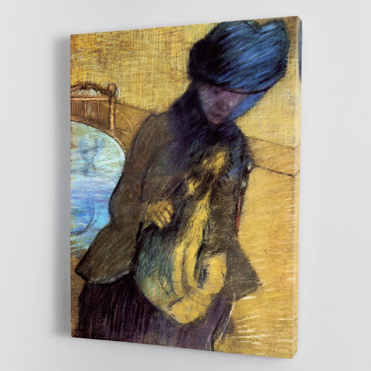 Mary Cassatt with her dog by Degas Canvas Print or Poster