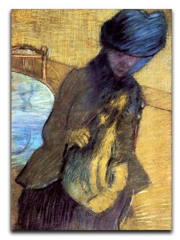 Mary Cassatt with her dog by Degas Canvas Print or Poster - Canvas Art Rocks - 1