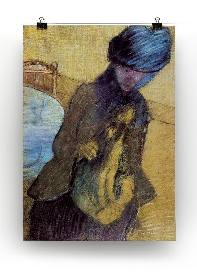 Mary Cassatt with her dog by Degas Canvas Print or Poster - Canvas Art Rocks - 2