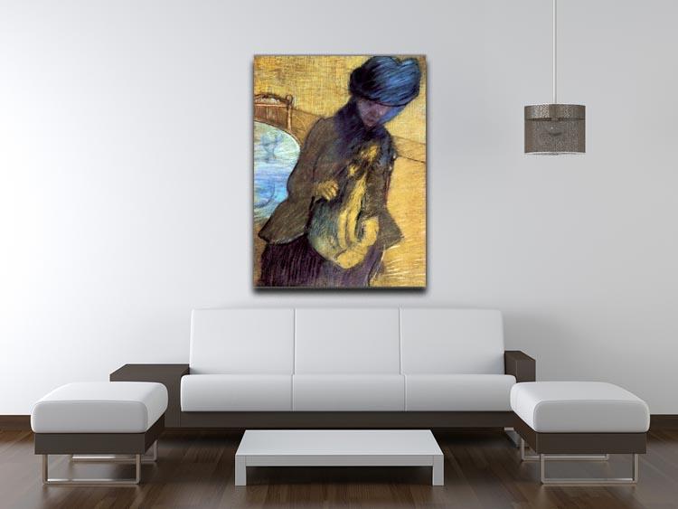 Mary Cassatt with her dog by Degas Canvas Print or Poster - Canvas Art Rocks - 4