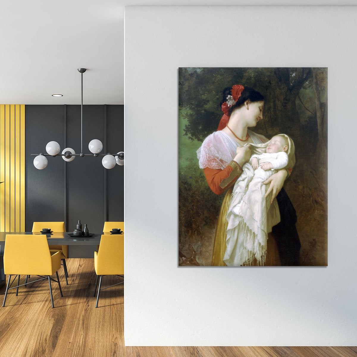 Maternal Admiration By Bouguereau Canvas Print or Poster