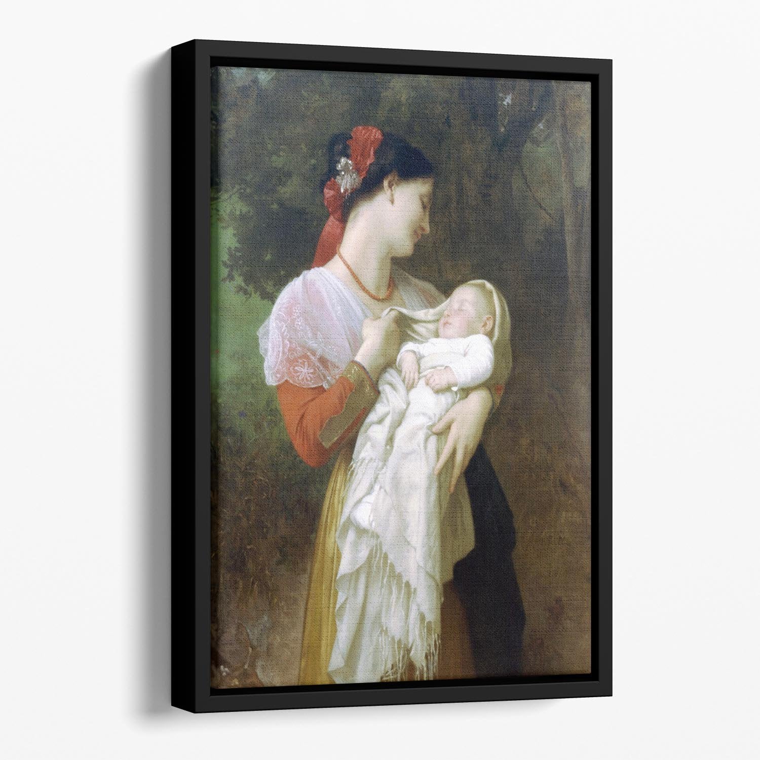 Maternal Admiration By Bouguereau Floating Framed Canvas