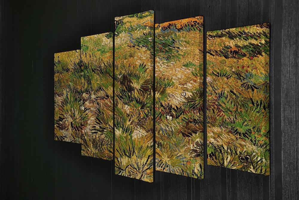 Meadow in the Garden of Saint-Paul Hospital by Van Gogh 5 Split Panel Canvas - Canvas Art Rocks - 2