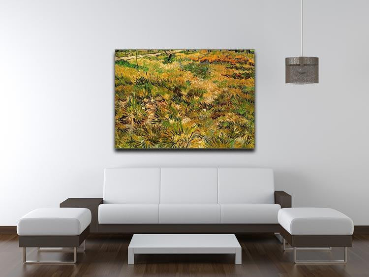 Meadow in the Garden of Saint-Paul Hospital by Van Gogh Canvas Print & Poster - Canvas Art Rocks - 4
