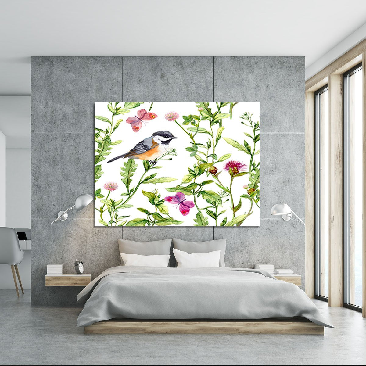 Meadow with butterflies Canvas Print or Poster