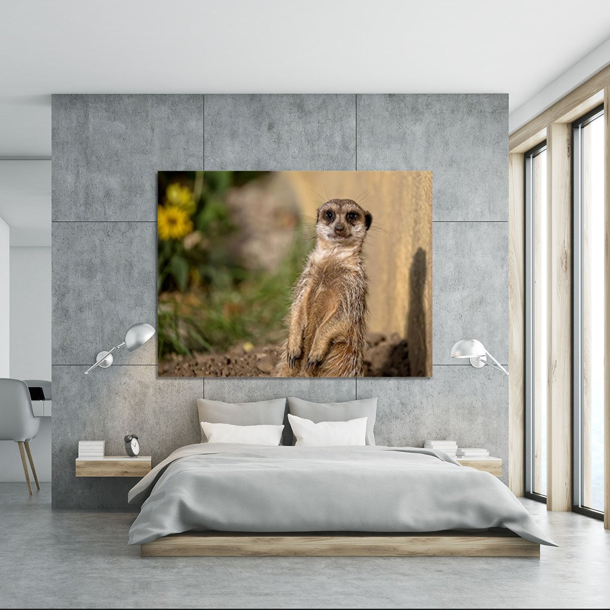 Meerkat in the wild portrait Canvas Print or Poster