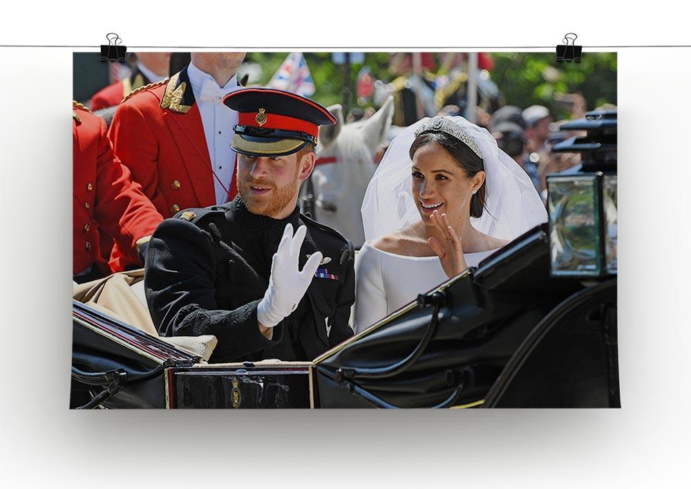 Meghan and Prince Harry greet the crowds Canvas Print or Poster - Canvas Art Rocks - 2