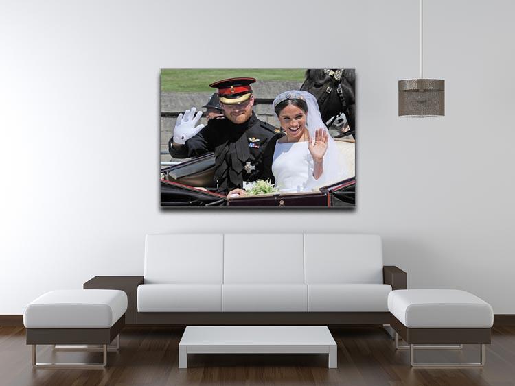 Meghan and Prince Harry wave to the crowds Canvas Print or Poster - Canvas Art Rocks - 4