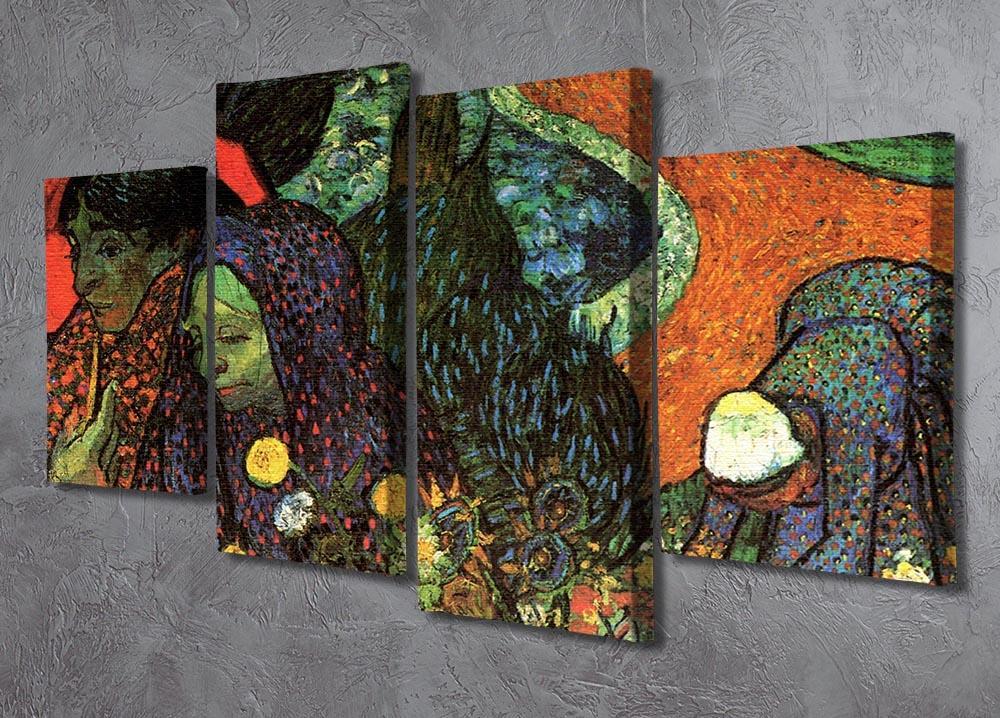 Memory of the Garden at Etten by Van Gogh 4 Split Panel Canvas - Canvas Art Rocks - 2