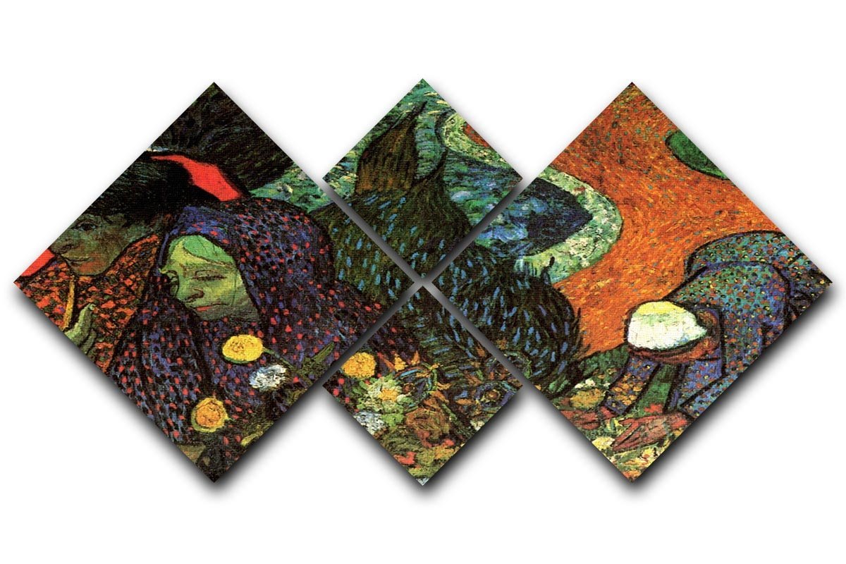 Memory of the Garden at Etten by Van Gogh 4 Square Multi Panel Canvas  - Canvas Art Rocks - 1