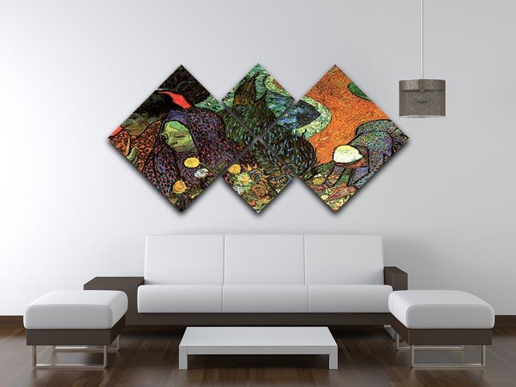 Memory of the Garden at Etten by Van Gogh 4 Square Multi Panel Canvas - Canvas Art Rocks - 3