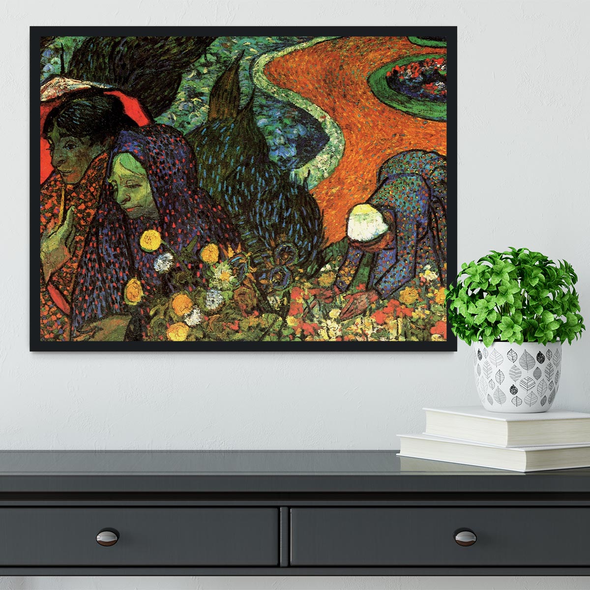 Memory of the Garden at Etten by Van Gogh Framed Print - Canvas Art Rocks - 2