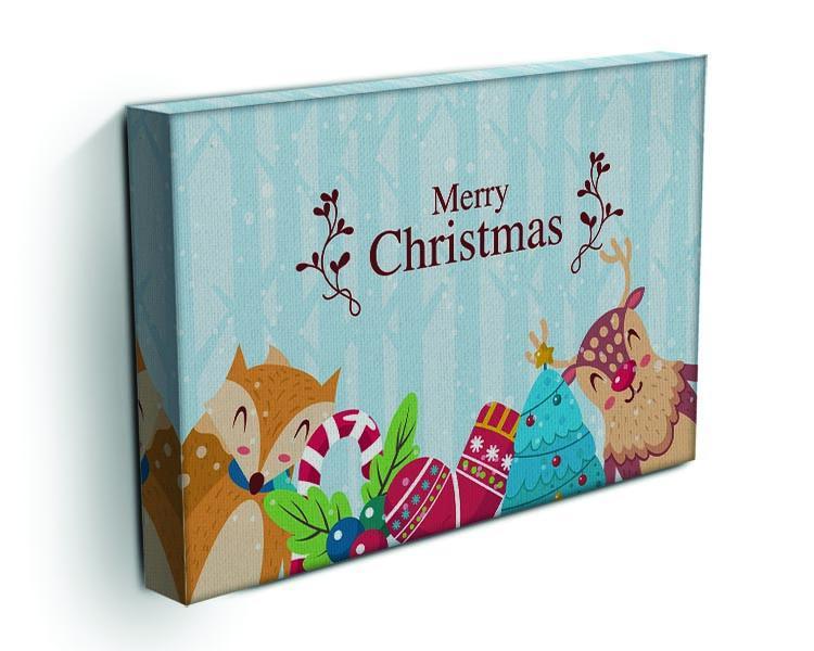 Merry Christmas Animals Canvas Print or Poster - Canvas Art Rocks - 3
