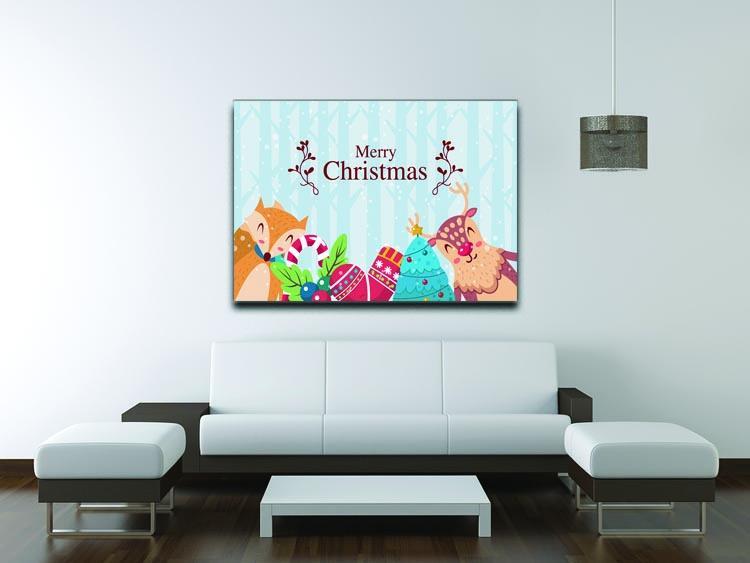 Merry Christmas Animals Canvas Print or Poster - Canvas Art Rocks - 4