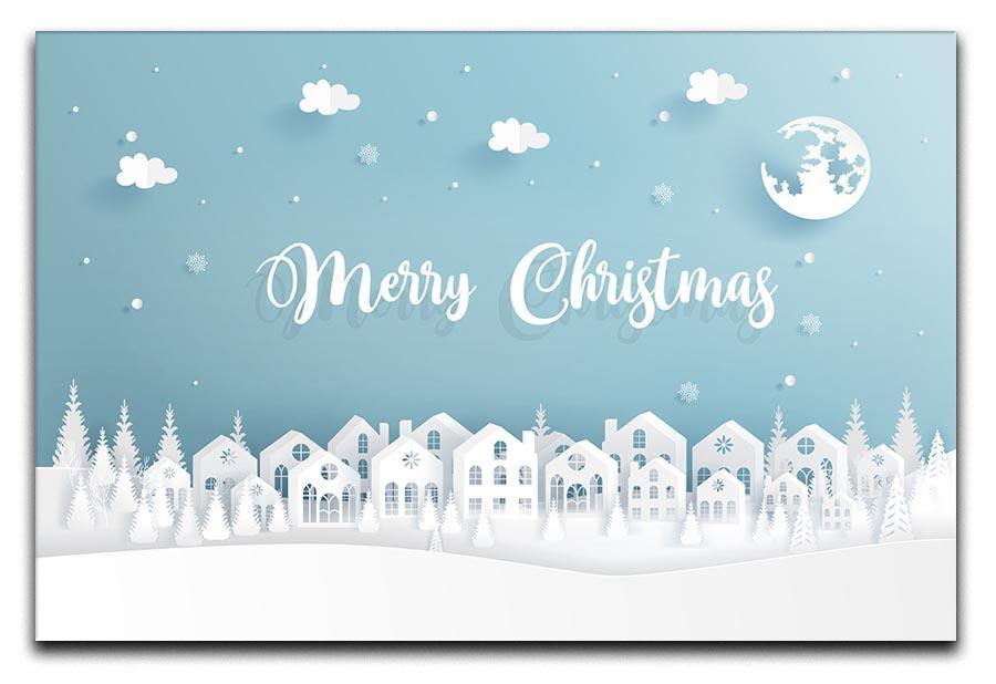 Merry Christmas Town Canvas Print or Poster  - Canvas Art Rocks - 1