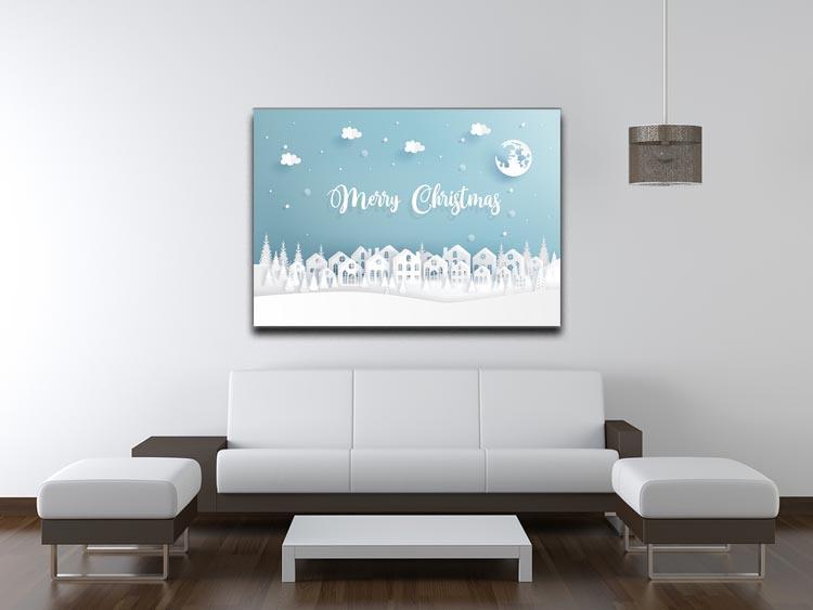 Merry Christmas Town Canvas Print or Poster - Canvas Art Rocks - 4