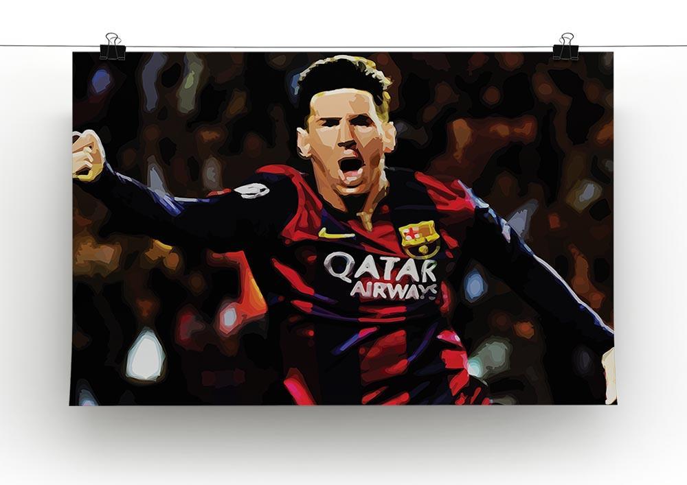 Messi Goal Celebration Canvas Print or Poster - Canvas Art Rocks - 2