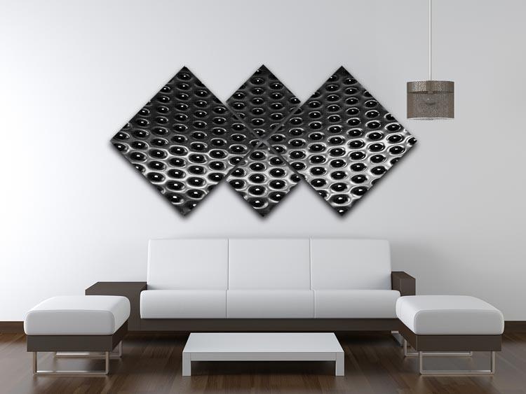 Metal Rivets 4 Square Multi Panel Canvas - Canvas Art Rocks - 3